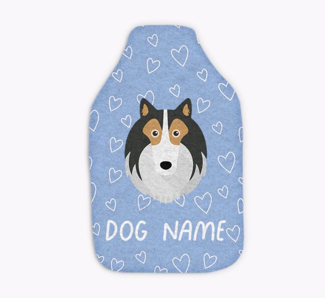 Heart Pattern: Personalized {breedFullName} Hot Water Bottle